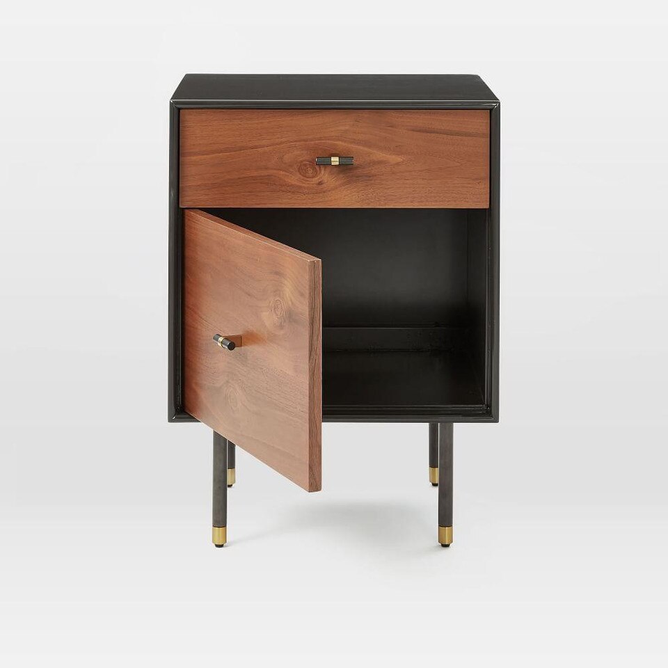 Modernist Wood + Lacquer Bedside Table west elm Australia